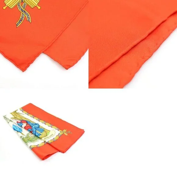 Hermes Scarf Carre 90 Orange Multicolor - Picture 10 of 10